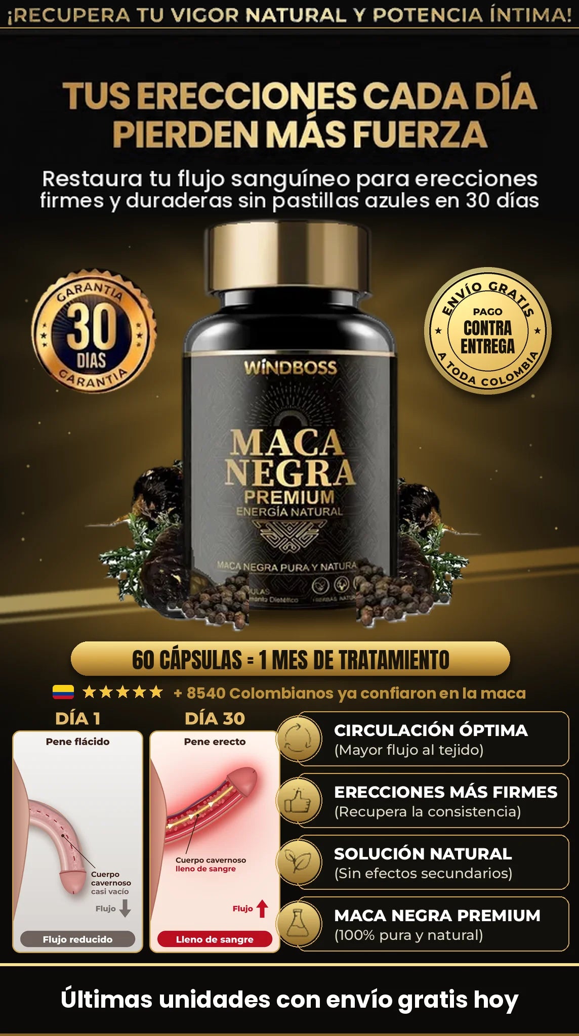 Maca Negra Premium garantía 30 días